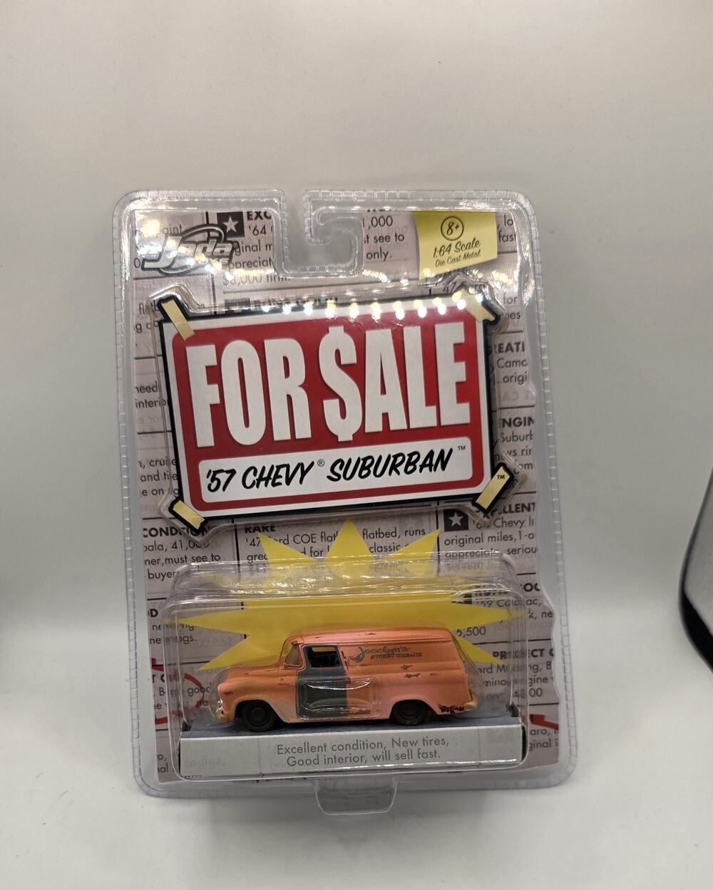 Jada Toys For Sale 1957 '57 Chevrolet Chevy Suburban Orange Die Cast 1/64 Scale